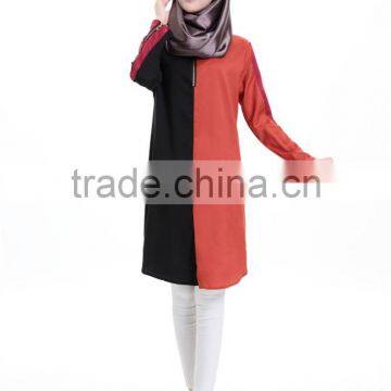 2017fashion Islamism Girl's Top Casual Chiffon Shirt Long Sleeve Blouses Tops Muslim Women Wholesale Price From China photo-5