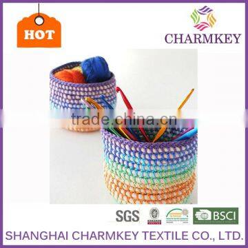 Charmkey Wholesale Dyed Cake Yarn Blend Hair Wool Acrylic Yarn Easy-care Crochet Fancy Yarn photo-5