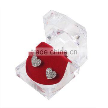 Customized Unisex Hot Sale Elegant Large Sliver Heart Diamond Hiphop Earrings Jewelry With Cheap Price Wholesale photo-2