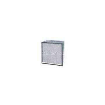 High dust holding fiberglass mini - pleat HEPA Box Filters with aluminum or galvanized frame