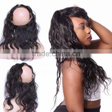 Alibaba Trade Assurance Supplier Whosale Brazilian Virgin Hair 360 Lace Frontal With Baby Hair For Women 360 lace Frontal Band