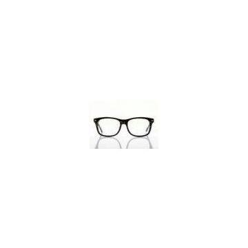 Black Round Cellulose Propionate Eyeglass Frames For Myopia Glasses , Classic Thin