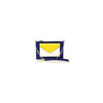 Real Leather Envelope Clutch Leather Crossbody Bags with Detachable Chain Strap
