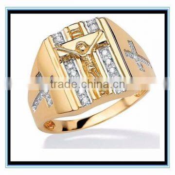 Plated Gold Alloy Material Wedding Rings XP-PR-835 photo-5