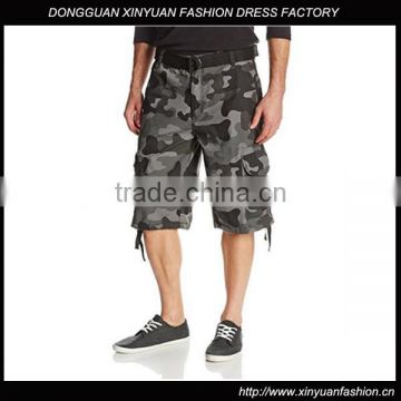 Men's All-Season Belted Ripstop Short pants camo garment factory wholesale