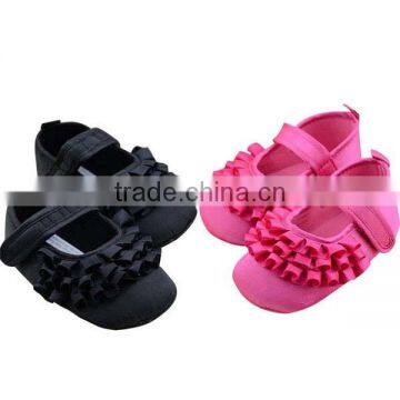 pretty infant baby girl shoes with red flower