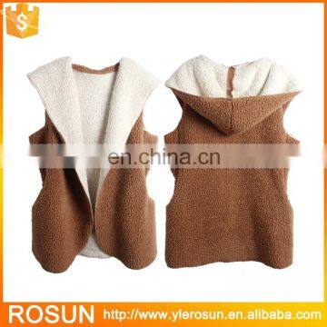 Winter Open Front Warm Loose Shawl Collar Sweater Vest