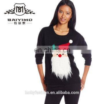 2016 Baiyimo 3D Bearded Santa Cute Christmas Sweater