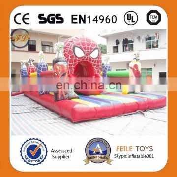 Attractive inflatable spider-man fun city/inflatable cartoon bouncer/inflatable fun city