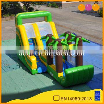 pvc cheap family mini jungle inflatable water slides with pool for summer