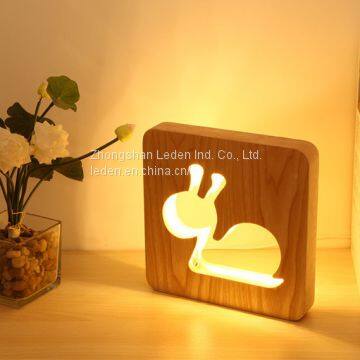 Новая настольная деревянная лампа LED с дизайном в форме животного photo-3