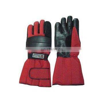 HMB-2021, COWHIDE LEATHER CORDURA GLOVES BIKER RACING STYLE