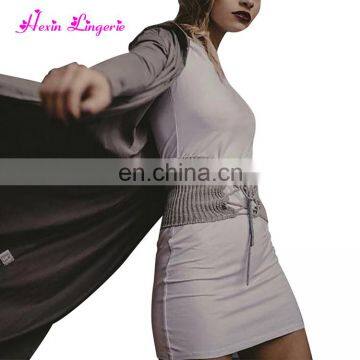 Fast Delivery Black Khaki Gray Knitting Waist Belt Sexy Mature Corset Women photo-2