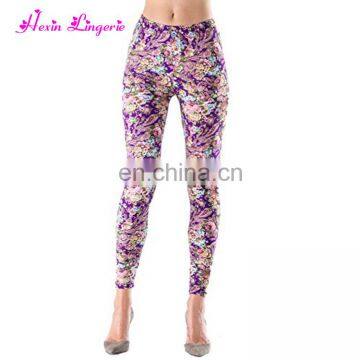 2017 newest women brushed OEM high waist plus size printed leggings online