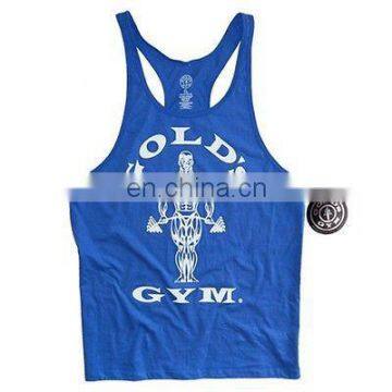 Custom gold gym singlets for men