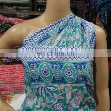 Hand Block Pareo Cotton Summer Women Dress Sarong Scarf Indian photo-3
