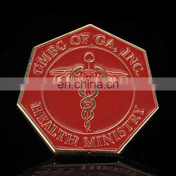 custom security red badge emblem