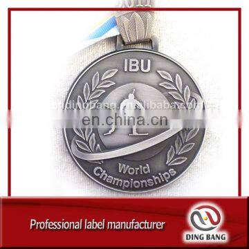 Realiable OEM Factory Die Cast Type And Brushed Style Custom Made Sports Style 3D Round Nickel Sliver Medal