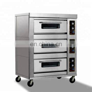 Bread Oven Commercial Bakery Oven 3 Deck, 6 Tray Gas Bakery Oven