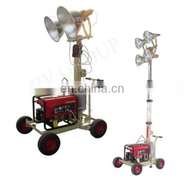 Bottom price hand push light tower with GX 390 honda engine