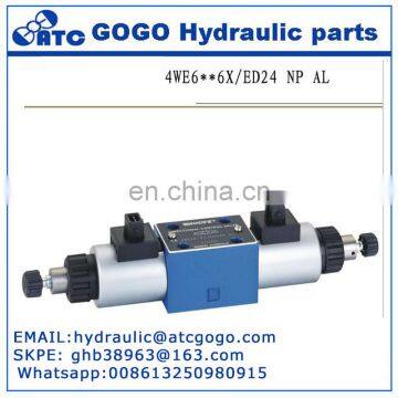 4WE6 hydraulic solenoid operated directional valves with voltage 12VDC 24VDC 110VAC 220VAC type NG6