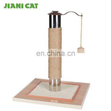 Corduroy Indoor Cat Scratch Post With Plush Ball photo-2