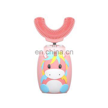 2020 Intelligent Clean Teeth 360 Degrees Cartoon Automatic U-shaped Sonic Children Kids Electric Toothbrush photo-5
