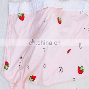 2020 Summer Hot Products Drop Shipping 3D Massage Minky Dot and 100% Cotton Fabric Two Layers Baby Comforter Blanket photo-4