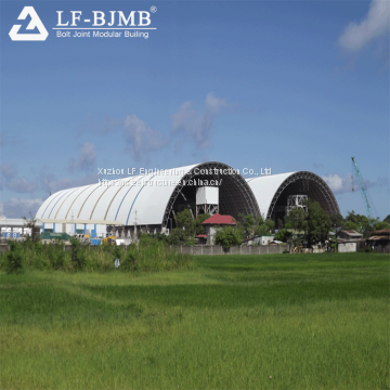 Factory Bolt Ball Space Frame Coal Storage Roofing Structure Power Plant Shed Cememt photo-5