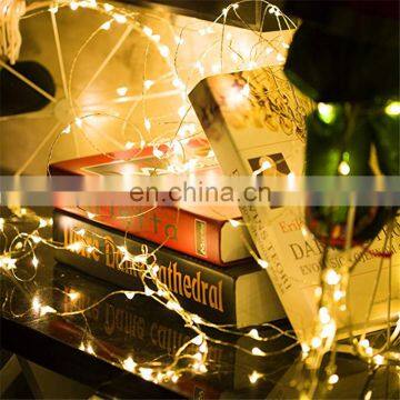 2M LED String Light Silver Wire Fairy Battery Operated Mini Lights Warm White Garland Home Christmas Wedding Party Decoration photo-4