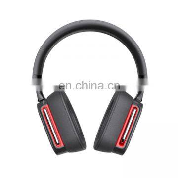 Folding Black ANC Active Noise Cancelling Earphone with Microphone LED Light for game music