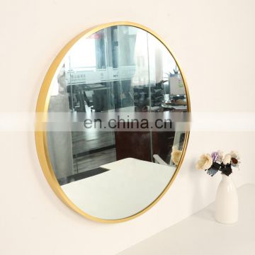 New Design Round Aluminum Alloy Frame Mirror Gold Frame Mirror