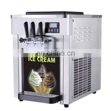 Automatic mini stainless steel table soft serve ice cream vending machine