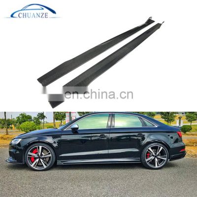 Carbon Fiber Facelift RS3 Car Side Skirts Extension for Audi RS3 8V Sedan 17-18