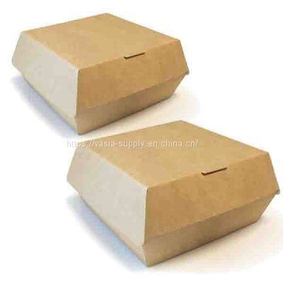 Standard Kraft Clamshell Street Food sustainably sourced kraft paper board Burger/Pie Boxes
