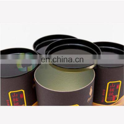Custom Color Printing Paper Tube Packaging Box Melon Seeds Package With Tin Lid photo-4