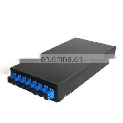 FTTH Patch Panel Desktop Type SC 8 Port Fiber Optic with Adapters