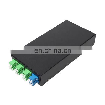 8 Ports Fiber Optic Terminal Box with 6pcs duplexadapters 12pcs LC/APC G652D pigtails andepcs duplex adapters LC/UPC pigtail