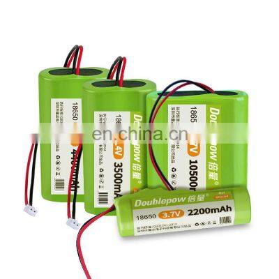 Customized 18650 lithium ion 1800mAh 2000mAh 2200mAh 2600mah 3.7V 7.4v battery pack for Charging power supply