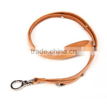 Cheap pu Brown Key Holders Strap Hang Around Neck Custom Leather Key Chain photo-3