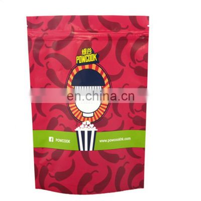 waterproof matte aluminum foil zip lock free standing up pouch green tea bag with tear notch