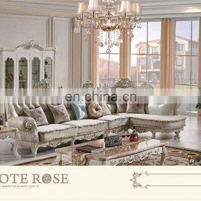 Antique Style Sofas Classic Leather Couch Living Room Sofa Set Furniture photo-3