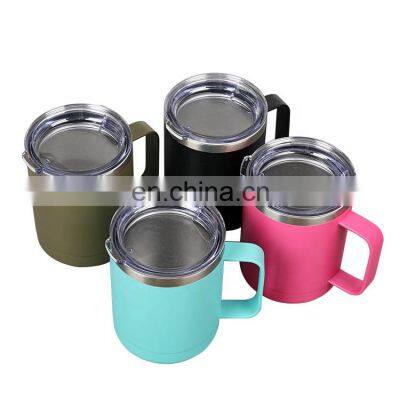 18/8 Stainless Steel Travel Insulated Coffee Mug With Lid and Handle