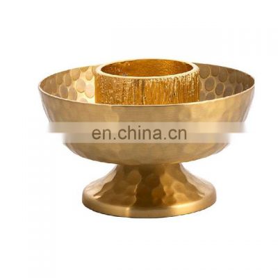 gold bowl with stand