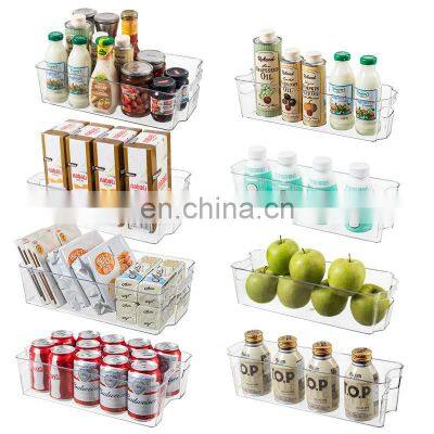 Airtight fridge organizers set with lid and storage clear box bins bpa free food storage container set food plastic container