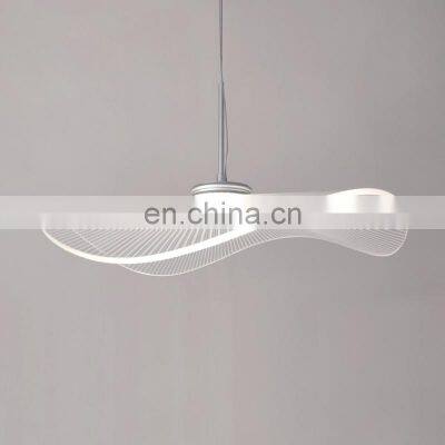 Nordic LED Chandelier Lotus Leaf Acrylic Restaurant Creative Living Room Bedroom Hotel Villa Stair Pendant Light