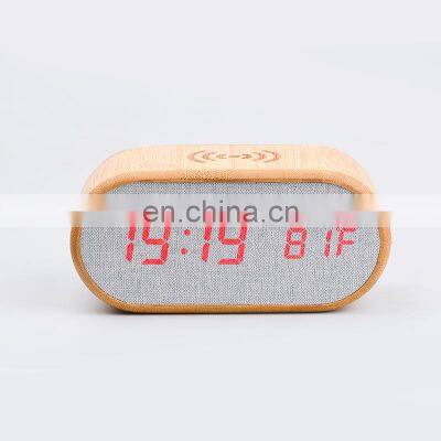 Bathroom Customized Design Wooden Luxury's Table Desktop Luminous Digital Clock Men Gift Wireless Charger photo-5