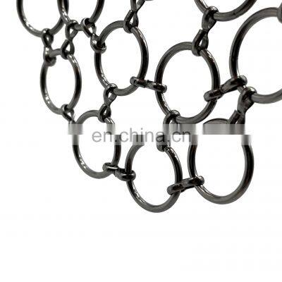 Flexible architectural stainless steel ring mesh curtain