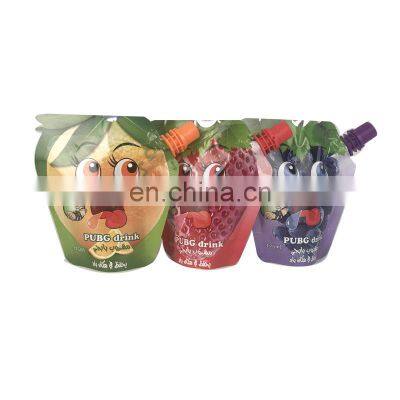 custom logo plastice coolers tropical berry juice spout pouch stand up beverage bags 60ml 80ml 125ml 100ml 150ml 200ml