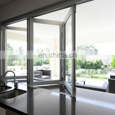Australia AS2047 Standard Aluminium Corner Joint Bi Folding Door Double Tempered Glass Folding Door photo-5